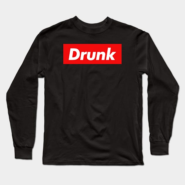 Drunk Long Sleeve T-Shirt by monkeyflip